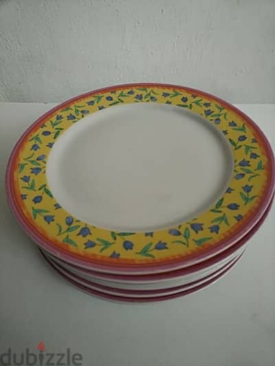 8 flowry plates - Not Negotiable