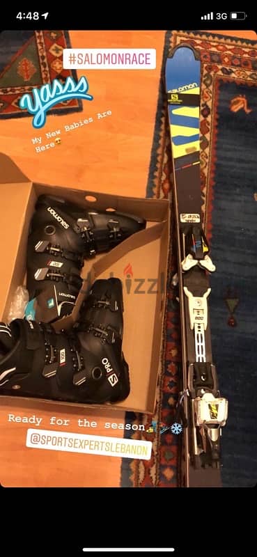 ski race salomon 2018 + ski boots salomon l 2