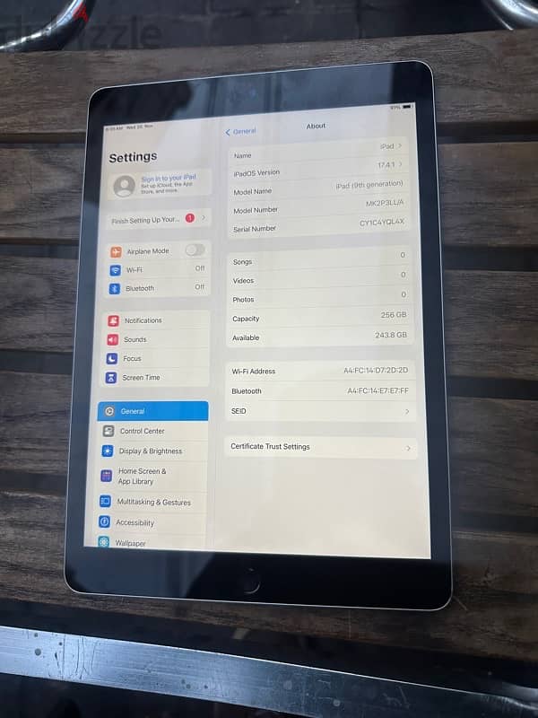 ipad 9 256GB 2