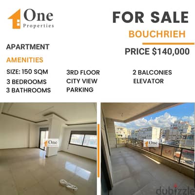 APARTMENT FOR SALE IN BOUCHRIEH