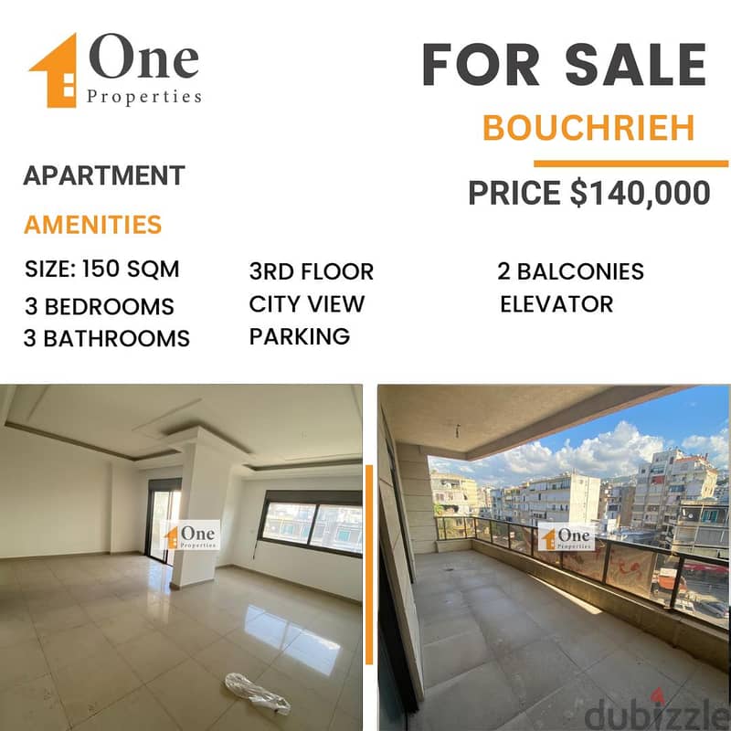 APARTMENT FOR SALE IN BOUCHRIEH 0