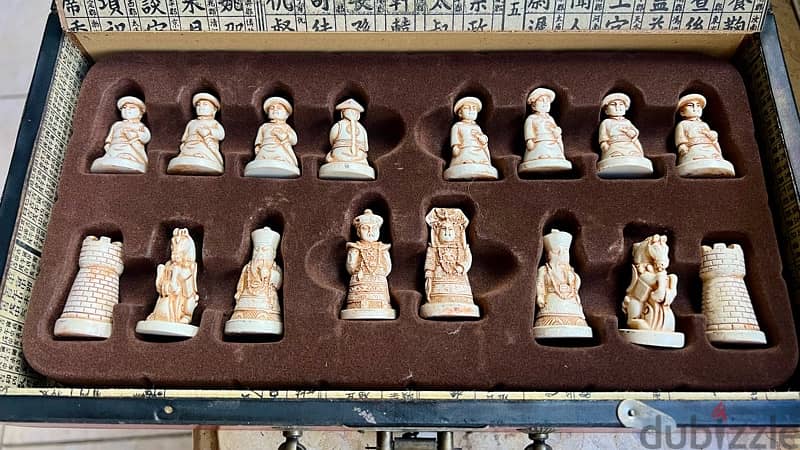 vintage chinese chess set wooden box 2