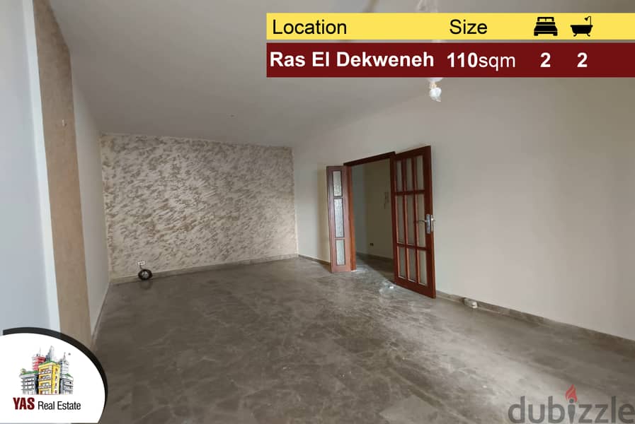 Ras El Dekweneh 110m2 | Dead End Street | Well Maintained | AA/AC | 0