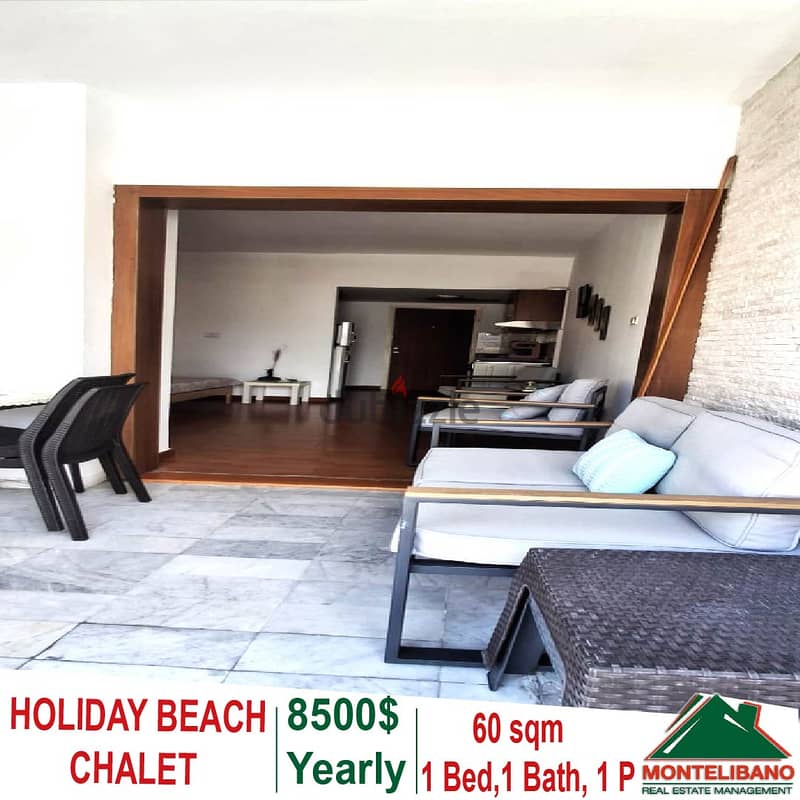 Fully Furnished  60 SQM CHALET FOR RENT in HOLIDAY BEACH Nahr El Kalb 3