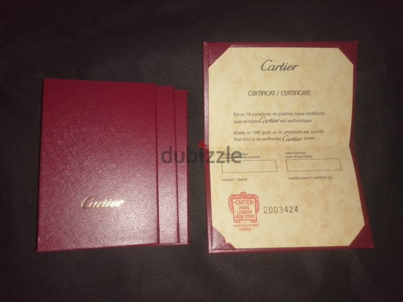 cartier certificate 0