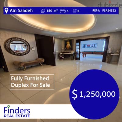 Duplex for sale in Ain Saadeh! دوبلكس للبيع في عين سعادة