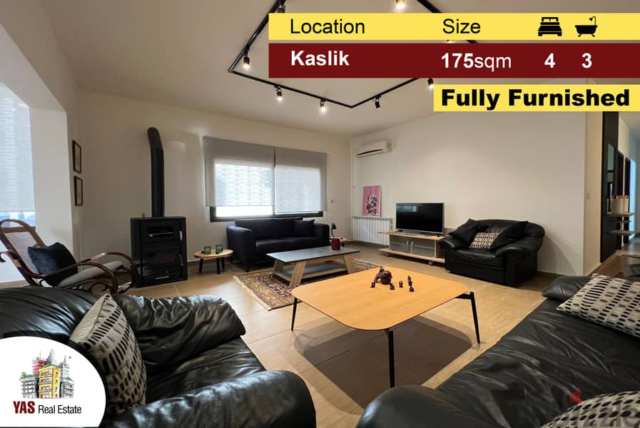 Kaslik 175m2 | New Building | Furnished | Excellent Condition | KH 0