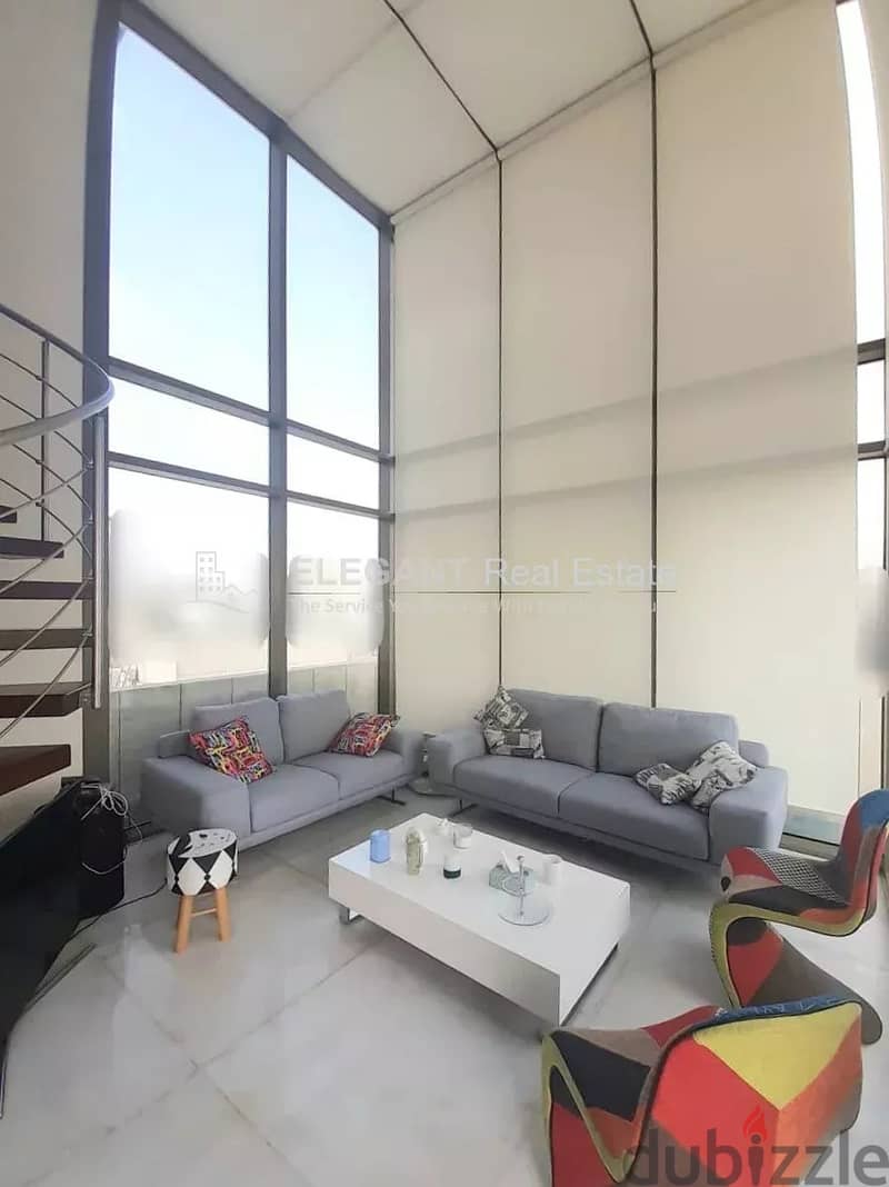 Penthouse with Terrace & Panoramic Sea View | For Rent | Ras Beirut 0