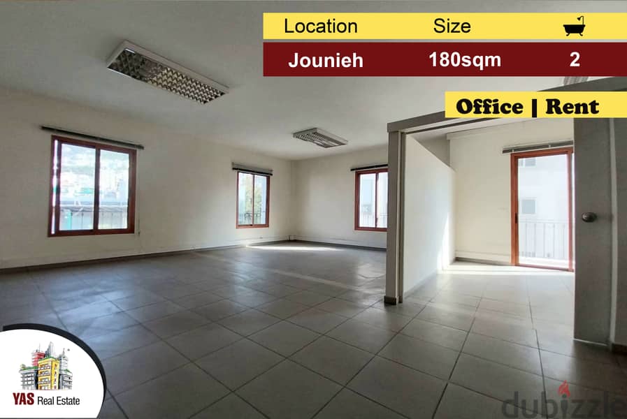 Jounieh 180m2 | Office | Rent | Prime Location | Perfect Investment|IV 0