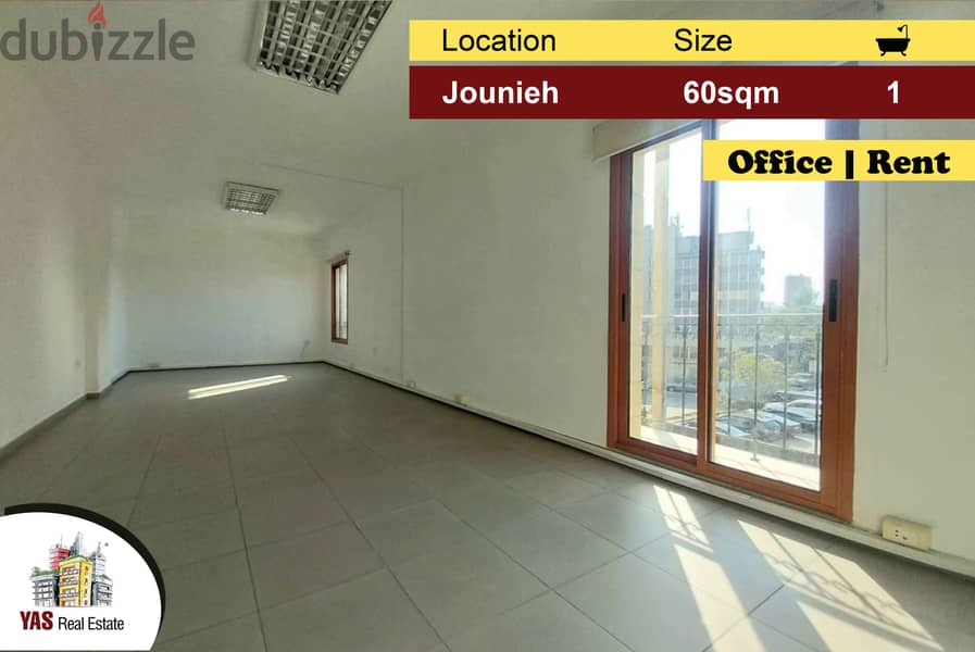 Jounieh 60m2 | Office For Rent | Prime Location | Well Maintianed | IV 0