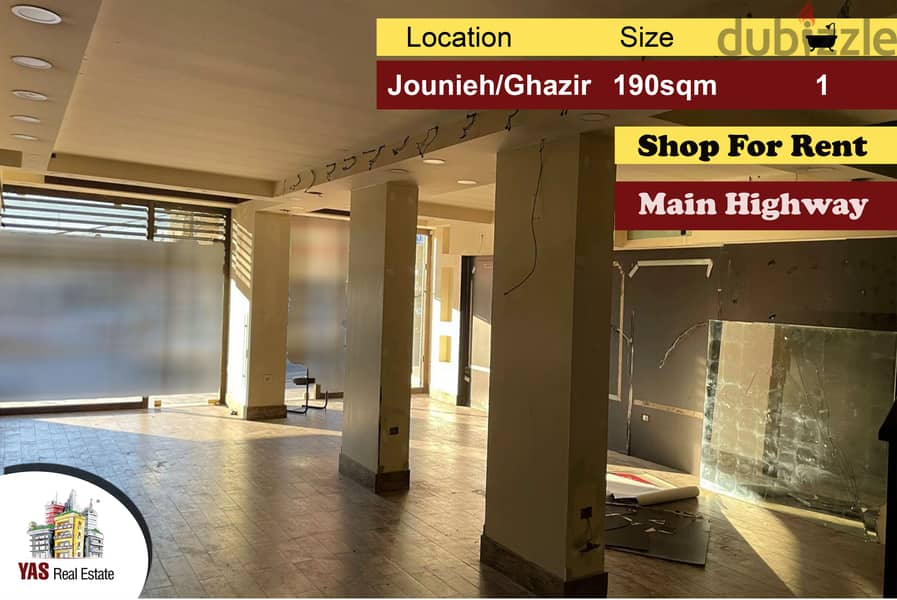 Jounieh/Ghazir | Shop | Rent | Main Highway | Prime Location | ELO/IV 0