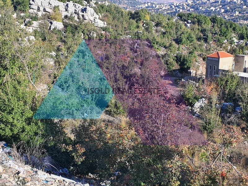 A 1839 m2 land having an open mountain view for sale in Ashkout 5