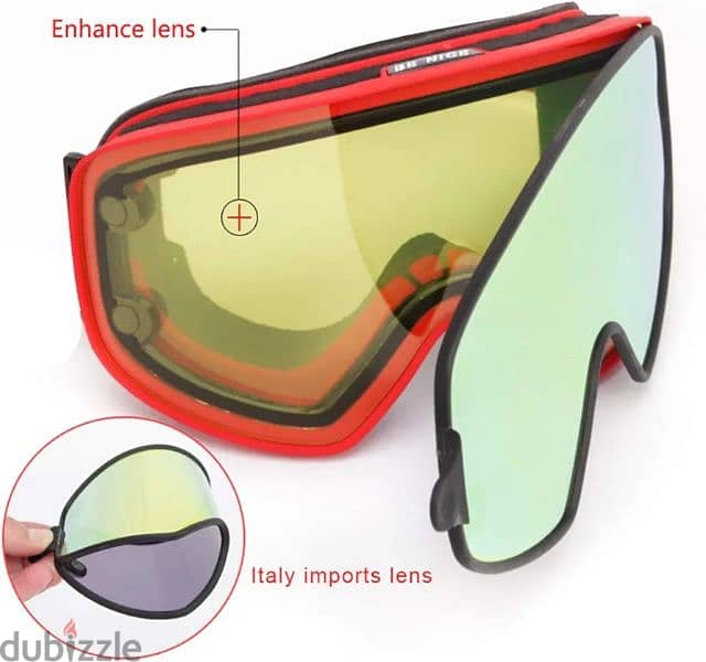 F2 ski goggles 2in1 double lens 1