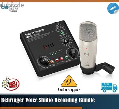 Behringer Voice Studio Recording Bundle Recording Bundle with Mic