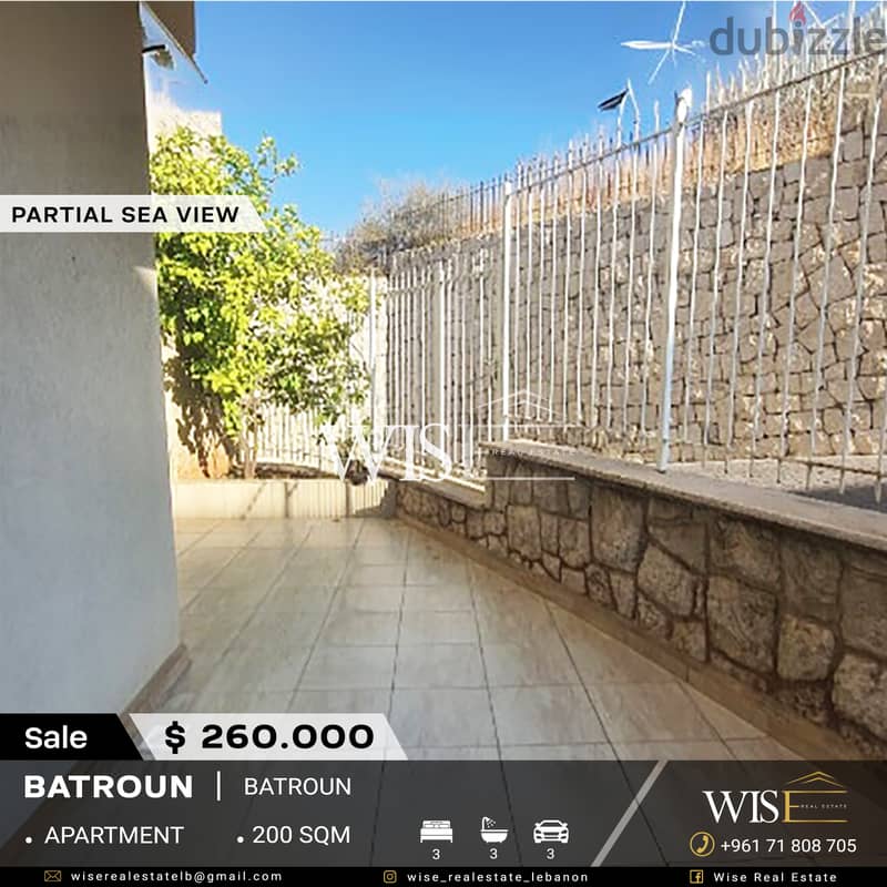  200 SQM Apartment with garden and terrace for SALE in Batroun! 0