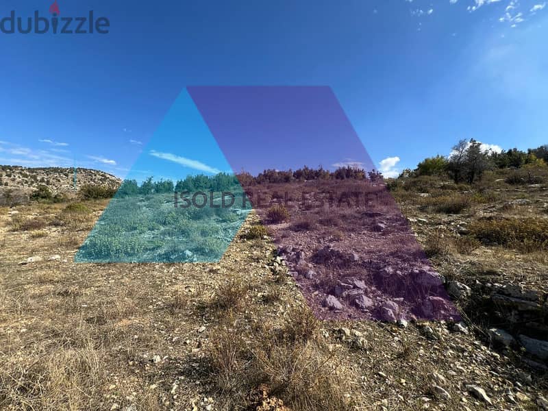 A 1362m2 land having an open mountain view for sale in Mechmech|Jbeil 3