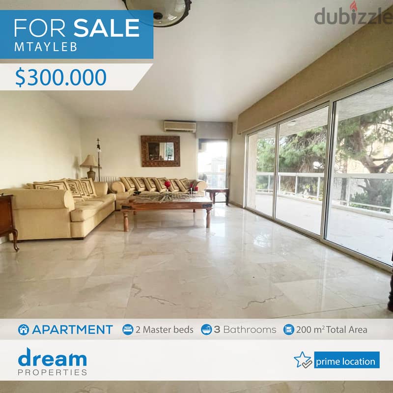 PRIME LOCATION! Apartment For Sale In Mtayleb mta0085dpst 0