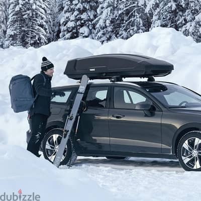 Huge Rooftop Cargo Box grey for big car