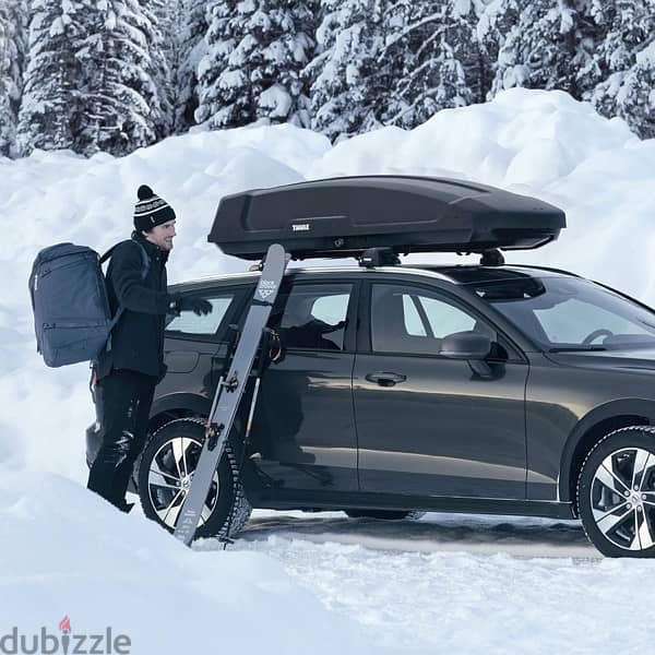 Huge Rooftop Cargo Box grey for big car 0