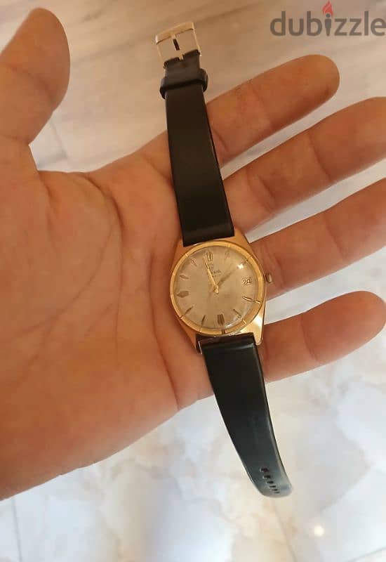 vintage automatic swiss watch  gold plaque G 20 / ساعة 1