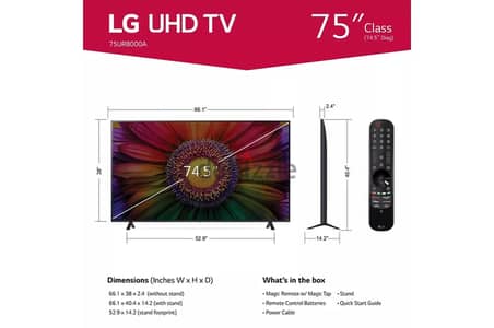 LG 75 Inch Class UR8000 series LED 4K UHD Smart