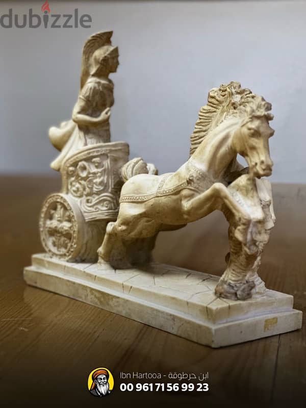 Roman Soldier Figurine with Horse Chariot 3