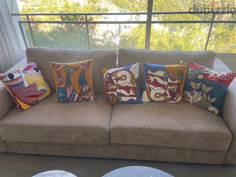 5 pillows handmade - greek 0