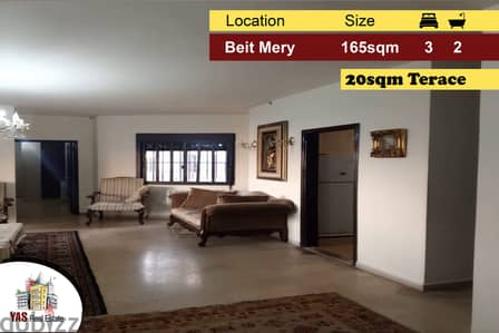 Beit Mery 165m2 | Mountain View | Well Maintained | Calm Street | PA