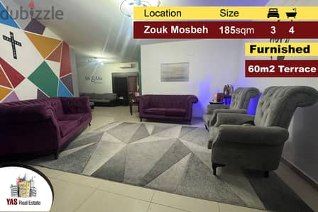 Zouk Mosbeh 185m2 | 60 m2 Terrace | Furnished | Prime Location | EL |