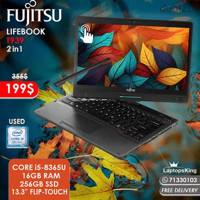 Fujitsu Lifebook T939 2in1 Cpu i5 8th 13.3" Flip-Touch Laptop