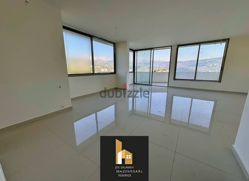 Brand new 165m2 apartment in Ajaltoun+100m2 garden open view/عجلتون 0