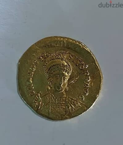 Gold Byzantine Coin Emperor Anastasius 491 _518 AD