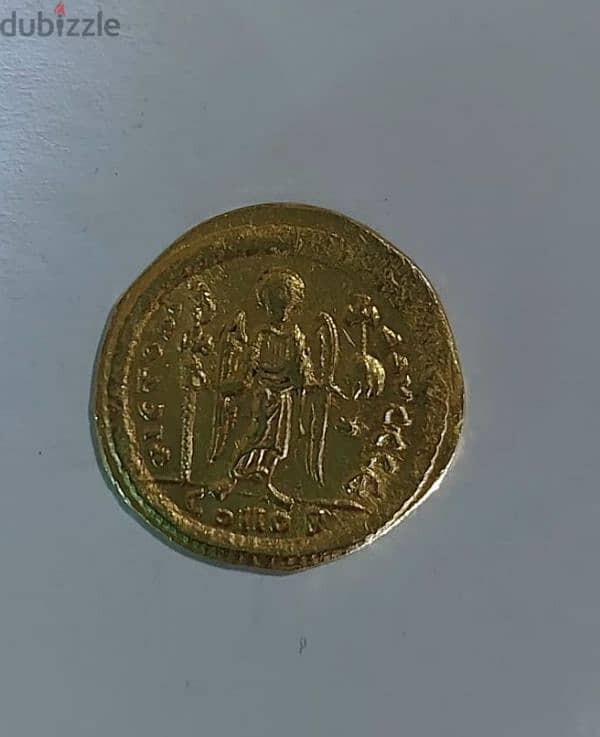 Justinian I Gold Byzantine Coin Solidius year 527 AD weight 4.4 grams 1