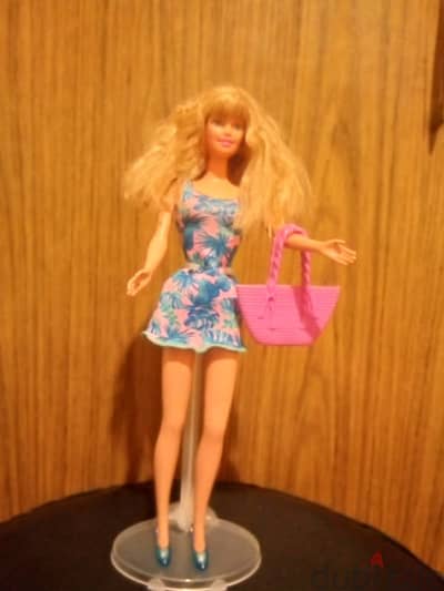 PRETTY FLOWERS Barbie Mattel 1998 as new doll+shoes+bag bend legs=25$