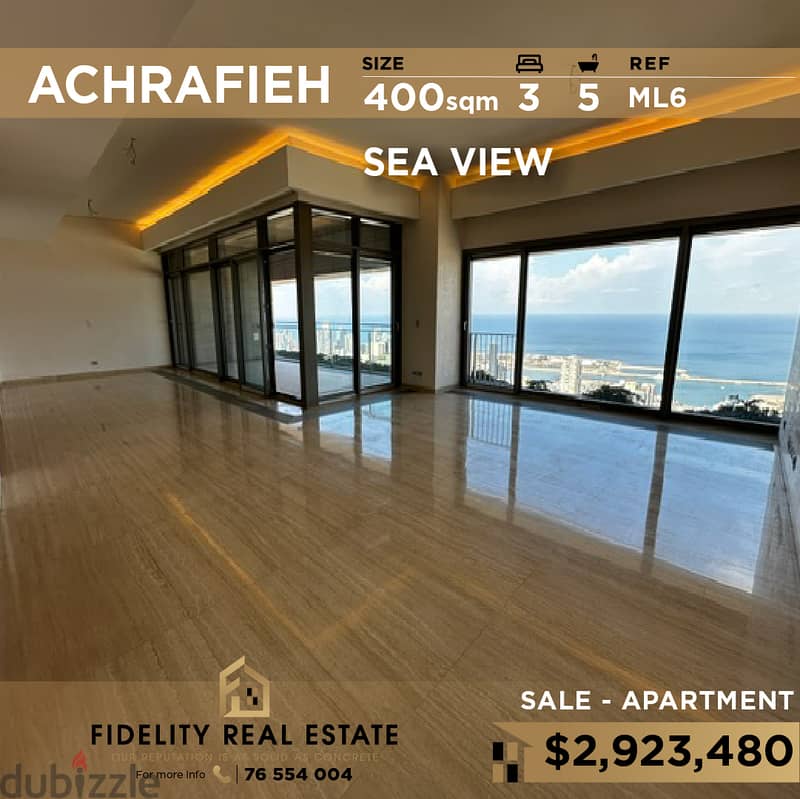 Apartment for sale in Achrafie ML6  للبيع في الأشرفية 0