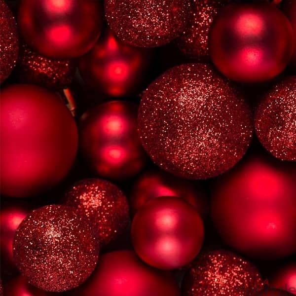 Red 5cm & 6cm Shatterproof Christmas Balls - Pack of 24 1