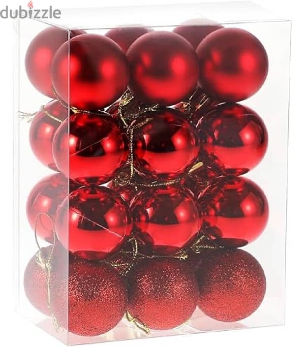 Red 5cm & 6cm Shatterproof Christmas Balls - Pack of 24 2