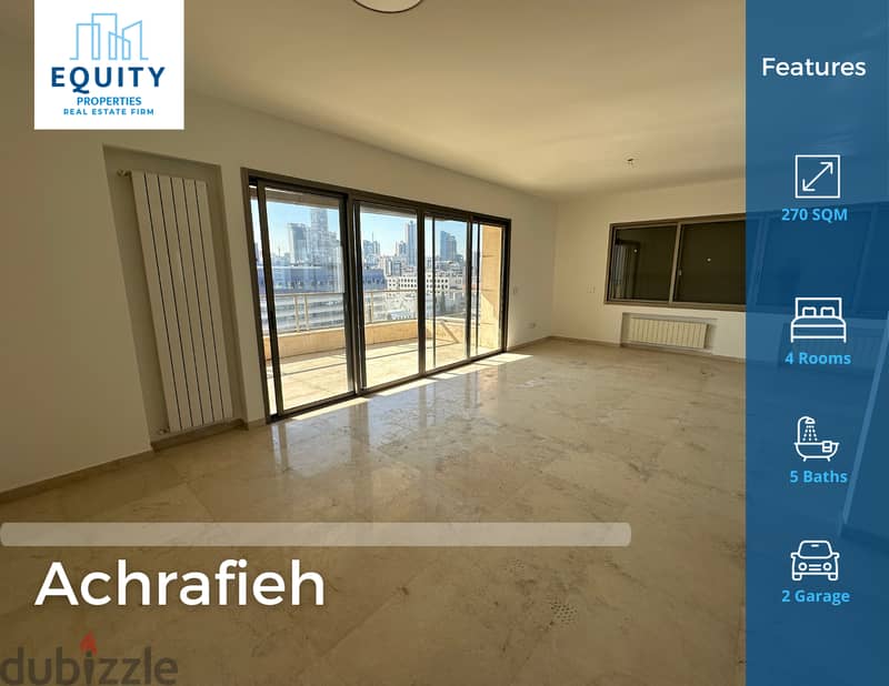 270 SQM Apartment For Sale In Achrafiehشقة للبيع في الاشرفية #JZ114024 0