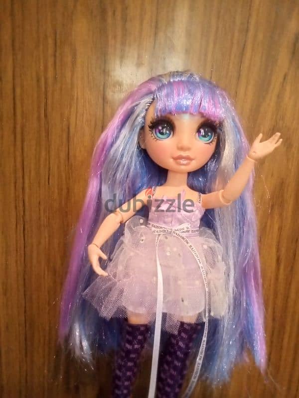 VIOLET WILLOW RAINBOW HIGH Great PURPLE Flexible doll +Own dress+Boots 4