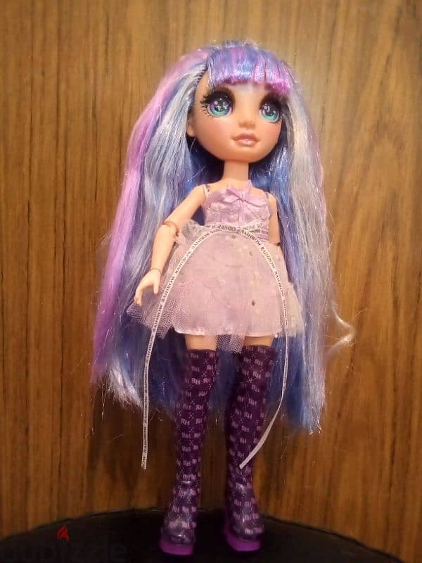 VIOLET WILLOW RAINBOW HIGH Great PURPLE Flexible doll +Own dress+Boots 6