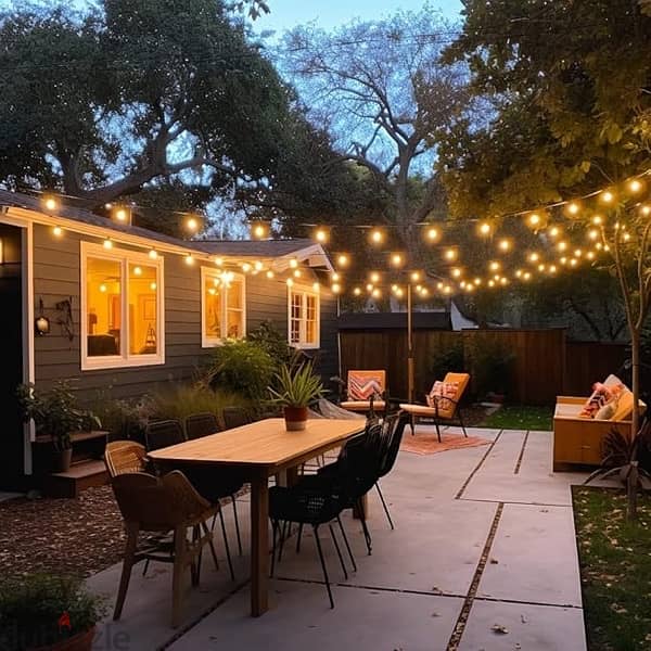 LED String Lights 10 Bulbs - 5M Warm White, Weatherproof & Durable 4