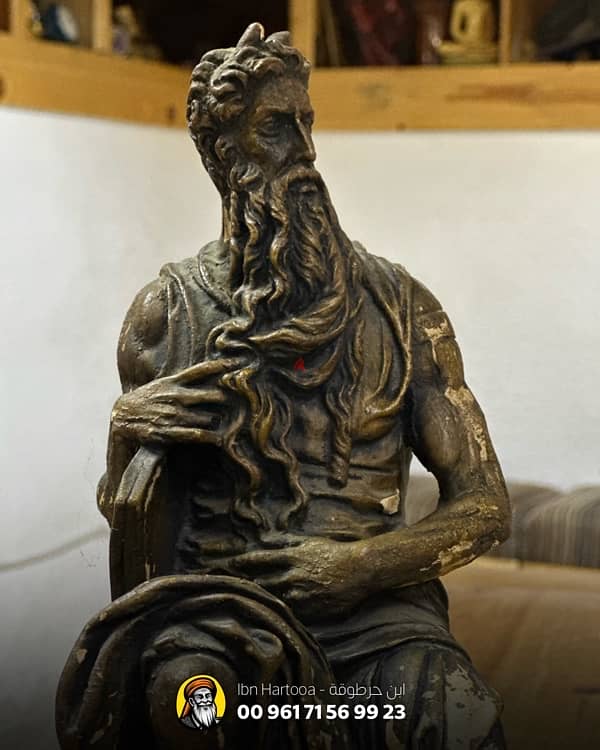 ‏Miniature Statue of Moses by Sculptor Michelangelo 1