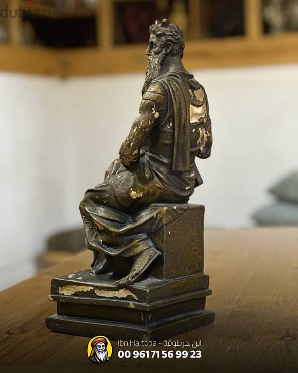 ‏Miniature Statue of Moses by Sculptor Michelangelo 3