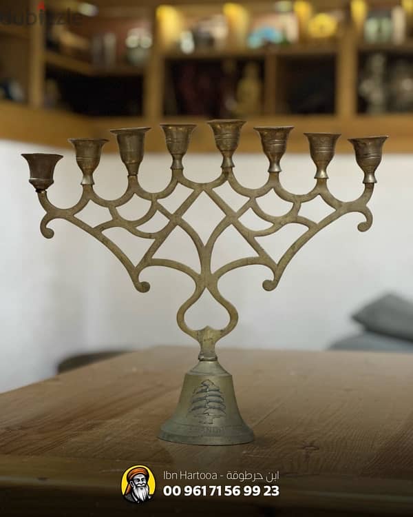 Lebanese Brass Candelabrum (8 Candles) 0