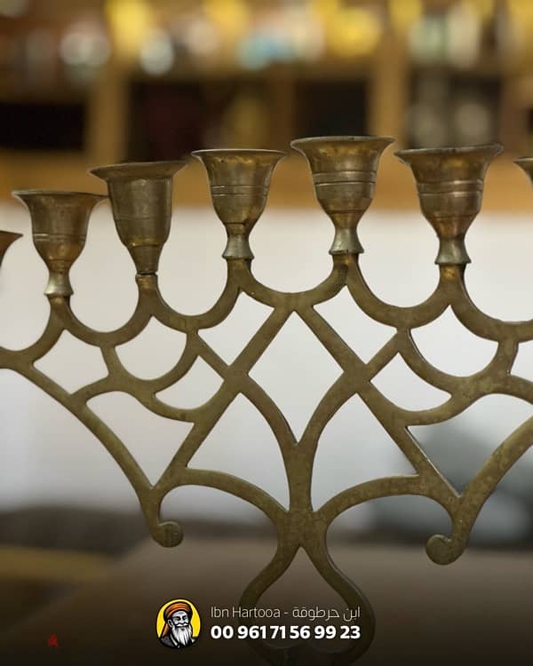 Lebanese Brass Candelabrum (8 Candles) 1