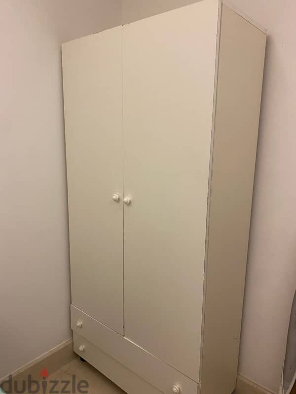 double door closet with 2 drawer 0