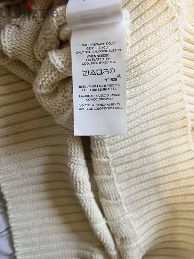 ralph lauren knit cable beige size small 100% authentic 4