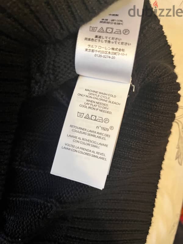 ralph lauren knit cable black size small 100% authentic 4