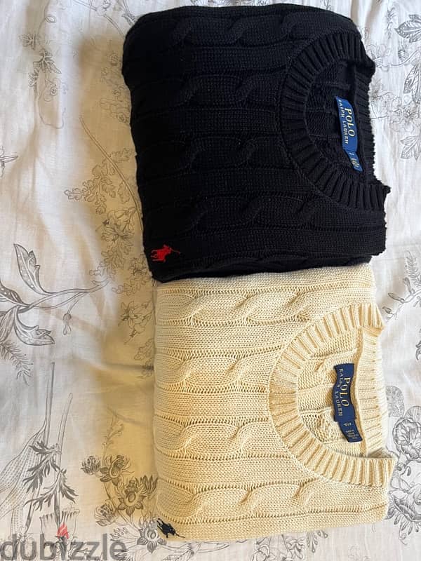 !OFFER! beige+black knit cable ralph lauren 0