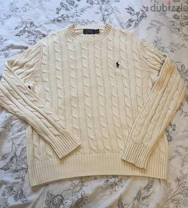 !OFFER! beige+black knit cable ralph lauren 1